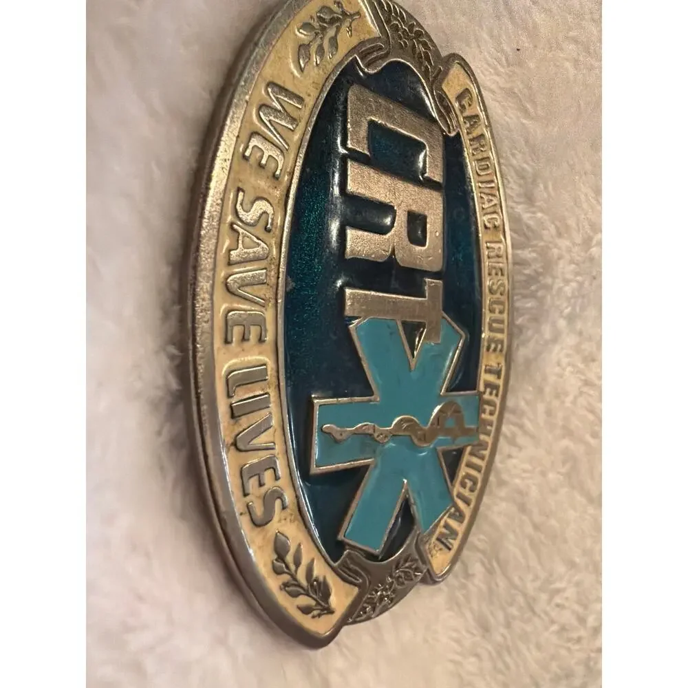 Vintage EMT Cardiac Rescue Technician Belt Buckle Blue Star of Life BTS 2343